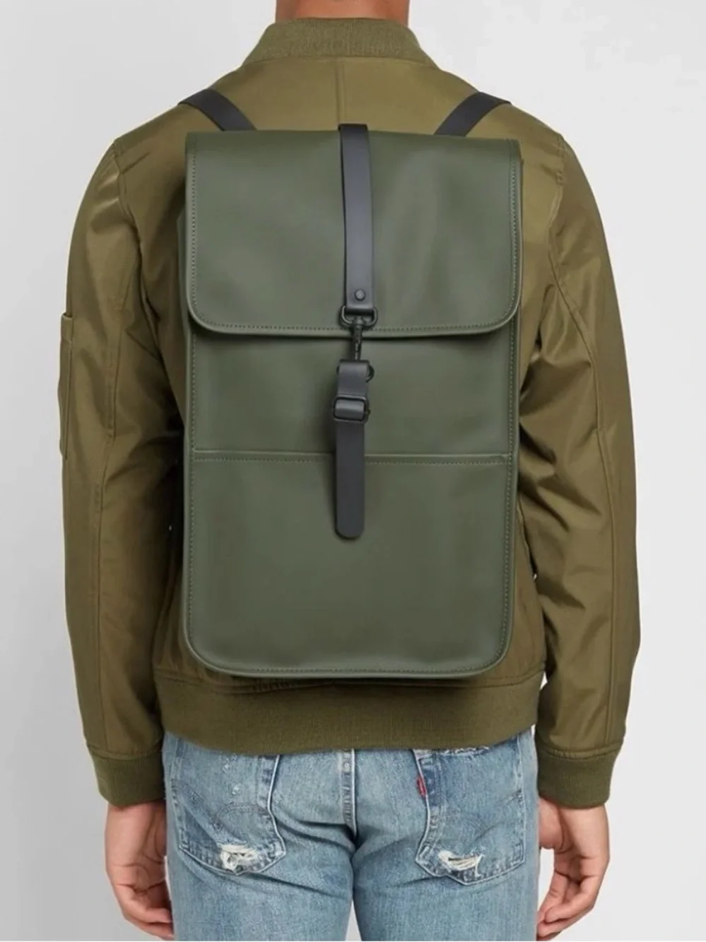 NWT Rains Waterproof Classic Backpack Evergreen Dark Forest Green - Unisex